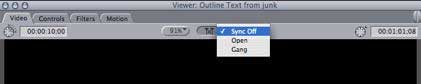 Final Cut Pro - SYNC Button