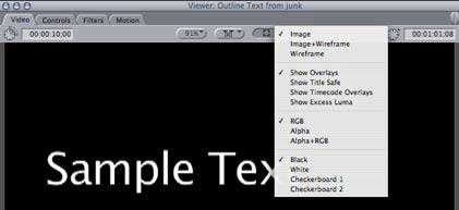 Final Cut Pro - VIEW Button