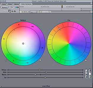 Final Cut Pro 6: color corrector slide controllers