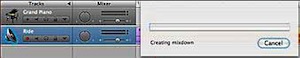 GarageBand 4: creating mixdown on same track