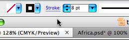 Illustrator CS4 - top stroke button