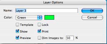 Illustrator CS4 - new layer options dialog box