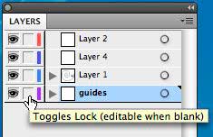 Illustrator CS4 - toggle lock in layers panel