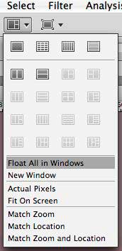 Photoshop CS4 Arrange Documents Button Choices