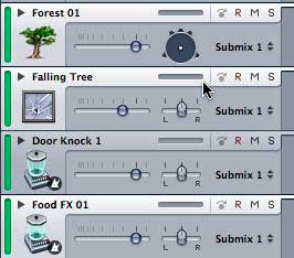 Selected Tracks are white