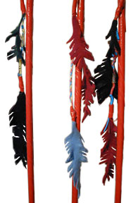 Close-up of Spear Tie Feathers