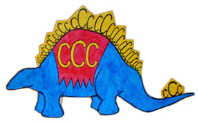 original CCC (Continuous Caveman Coverage) Tabletop Stegosaurus